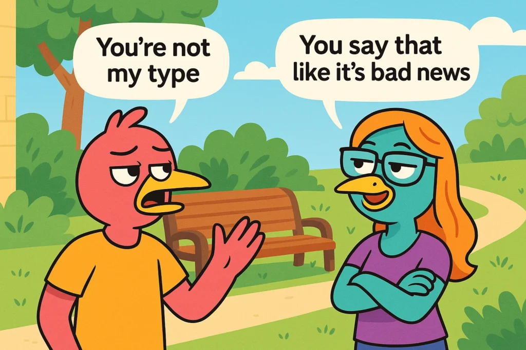Friendly & Funny Replies to “You’re Not My Type”