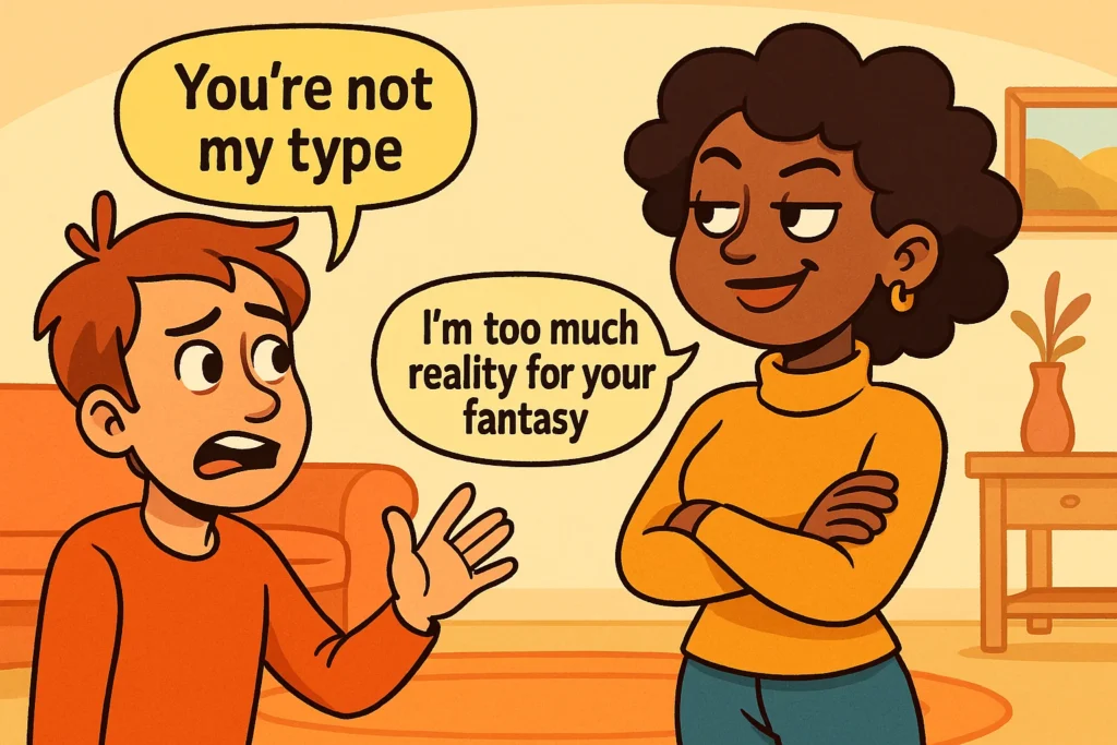 Savage & Brutal Replies to “You’re Not My Type”