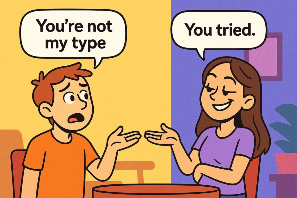 Short & Cold Comebacks to “You’re Not My Type”